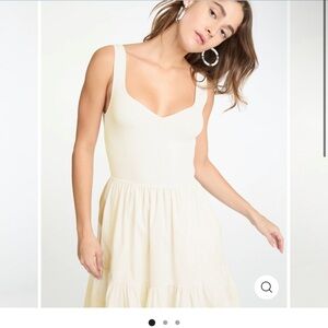 Tanya Taylor Cream Josephina knit Dress